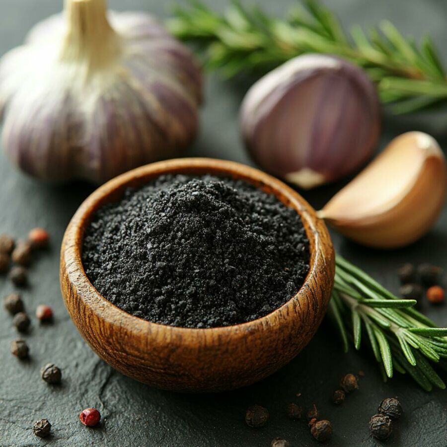 Imagem pó-de-alho-negro-com-alecrim